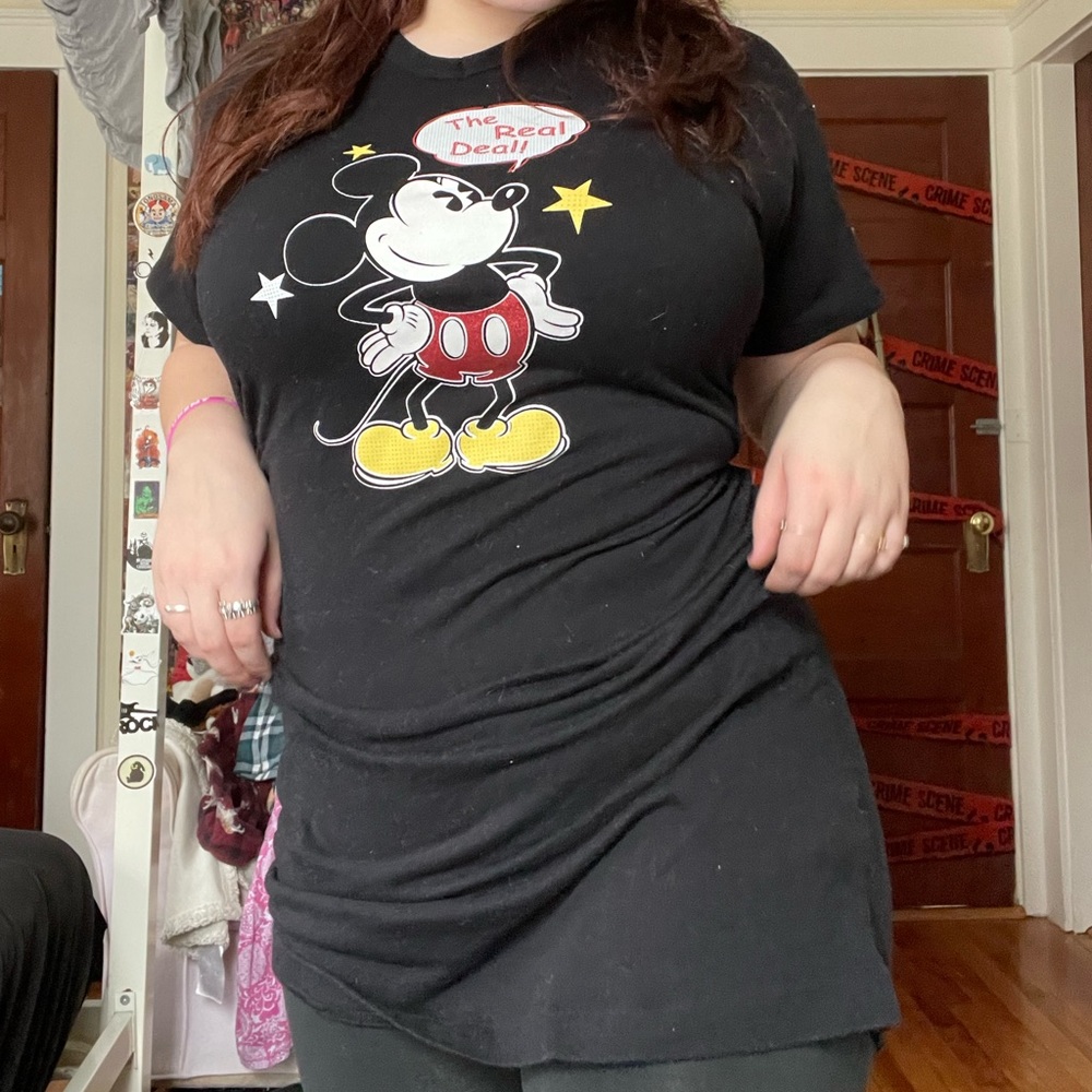 Black gown with mikey mouse